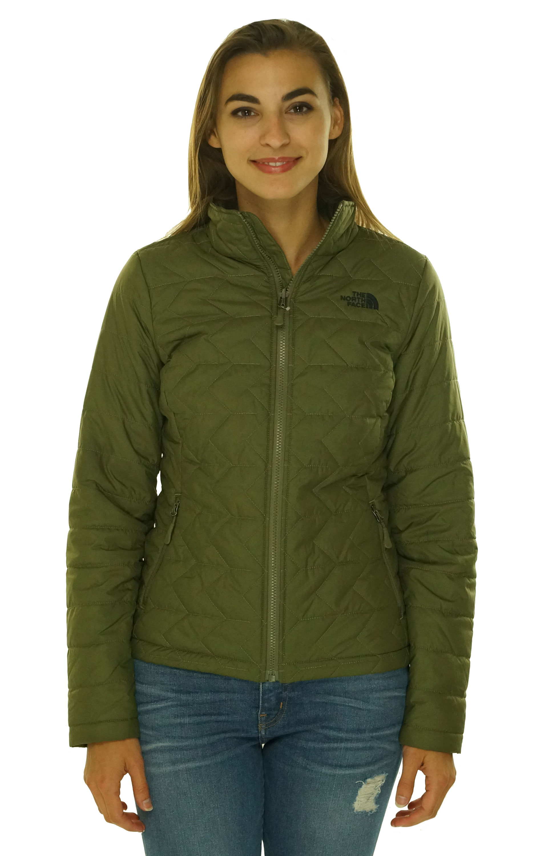 green and black north face jacket